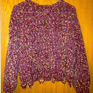 multicolored sweater